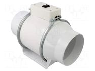 Fan: AC; axial; 230VAC; Ø98mm; 180÷160m3/h; 48dBA; slide; IPX2; white DOSPEL S.A.
