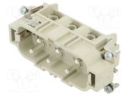Connector: HDC; contact insert; male; EPIC H-BS; PIN: 6; 6+PE; 35A LAPP