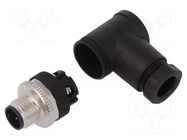 Connector: M12; male; 713; 250V; PIN: 4; IP67; for cable; PA; 18AWG BINDER
