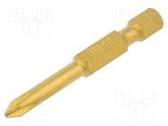 Screwdriver bit; Phillips; PH1; Overall len: 50mm FELO