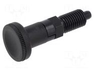 Indexing plungers; Thread: M12; Plating: black finish; 6mm; steel ELESA+GANTER