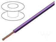 Wire; H05V-K,LgY; stranded; Cu; 1mm2; PVC; violet-black; 300V,500V BQ CABLE