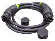 Cable: eMobility; 480V; 22kW; IP54; three-phase; Type 2,both sides GREEN CELL