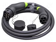 Cable: eMobility; 480V; 22kW; IP54; three-phase; Type 2,both sides GREEN CELL