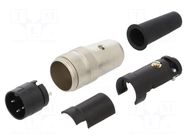 Connector: M16; plug; male; PIN: 3; 7A; 150V; 680; soldering; straight BINDER