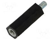 Insulating sleeve; Int.thread: M4; L: 25mm; UL94V-0; polyester BM GROUP