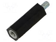 Insulating sleeve; Int.thread: M4; L: 25mm; UL94V-0; polyester BM GROUP