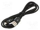 Cable; USB 2.0; Apple Lightning plug,USB A plug; 1.8m; black GEMBIRD