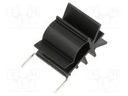 Heatsink: extruded; grilled; TO220; black; L: 20mm; W: 20mm; H: 28mm ALUTRONIC