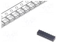 Connector: pin strips; socket; female; PIN: 8; horizontal; SMT; 1mm GCT