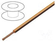 Wire; H05V-K,LgY; stranded; Cu; 0.35mm2; PVC; orange-brown; 200m BQ CABLE