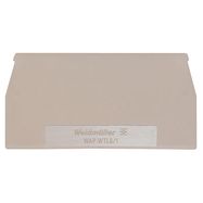 End plate (terminals), 65 mm x 1.5 mm, dark beige Weidmuller