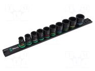 Wrench-set; 6-angles,socket spanner,impact; Mounting: 3/8" WERA