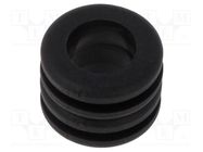 Grommet; Ømount.hole: 12mm; Øhole: 10mm; black; -40÷135°C; UL94HB ESSENTRA