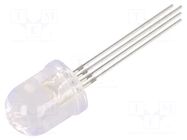 LED; green/blue/yellow; 10mm; 30°; Front: convex; No.of term: 4 OPTOSUPPLY