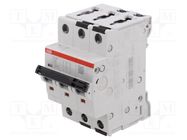 Circuit breaker; 415VAC; Inom: 16A; Poles: 3; Charact: C; 25kA; IP20 ABB