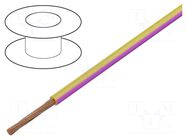 Wire; H05V-K,LgY; stranded; Cu; 1mm2; PVC; yellow-pink; 300V,500V BQ CABLE