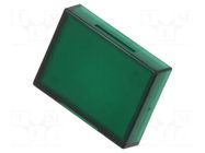 Actuator lens; 22mm; 61; transparent,green; plastic; Dim: 18x24mm EAO