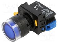 Switch: push-button; 22mm; Stabl.pos: 2; NO; blue; LED; IP65; Pos: 2 IDEC