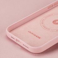 Dux Ducis Grit Leather Case for iPhone 14 Plus Elegant Faux Leather Cover (MagSafe Compatible) Pink, Dux Ducis