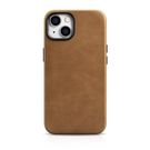 iCarer Oil Wax Premium Leather Case iPhone 14 Plus Magnetic Leather Case with MagSafe Brown (WMI14220703-TN), iCarer
