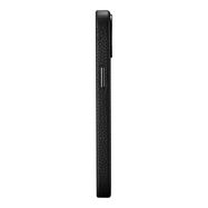 iCarer Litchi Premium Leather Case iPhone 14 Magnetic Leather Case with MagSafe Black (WMI14220709-BK), iCarer
