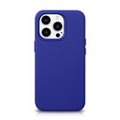 iCarer Litchi Premium Leather Case iPhone 14 Pro Max Magnetic Leather Case with MagSafe Dark Blue (WMI14220712-DB), iCarer
