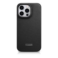iCarer CE Premium Leather Folio Case iPhone 14 Pro Magnetic Flip Leather Folio Case MagSafe black (WMI14220714-BK), iCarer