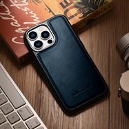 iCarer Leather Oil Wax case for iPhone 14 Pro Max leather case blue (WMI14220720-BU), iCarer