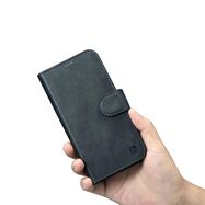 iCarer Oil Wax Wallet Case 2in1 Cover iPhone 14 Pro Anti-RFID Leather Flip Case Blue (WMI14220722-BU), iCarer