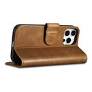 iCarer Oil Wax Wallet Case 2in1 Cover iPhone 14 Pro Max Leather Flip Cover Anti-RFID brown (WMI14220724-TN), iCarer