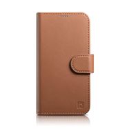 iCarer Wallet Case 2in1 iPhone 14 Pro Leather Flip Case Anti-RFID brown (WMI14220726-BN), iCarer