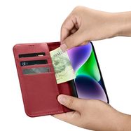 iCarer Wallet Case 2in1 Cover iPhone 14 Plus Anti-RFID Leather Flip Cover Red (WMI14220727-RD), iCarer