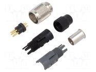 Connector: M9; plug; male; Plating: gold-plated; 125V; 3A; IP40; 711 BINDER