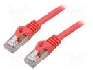 Patch cord; F/UTP; 6; stranded; CCA; PVC; red; 0.5m; 26AWG; Cores: 8 LANBERG