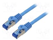 Patch cord; S/FTP; 6a; stranded; CCA; LSZH; blue; 10m; 26AWG; Cores: 8 LANBERG