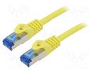 Patch cord; S/FTP; 6a; stranded; CCA; LSZH; yellow; 10m; 26AWG LANBERG