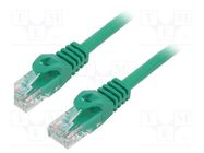 Patch cord; U/UTP; 6; stranded; CCA; PVC; green; 0.5m; 26AWG; Cores: 8 LANBERG