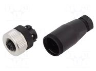 Connector: M12; plug; PIN: 4; female; 250V; straight; screw terminal PHOENIX CONTACT