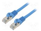 Patch cord; F/UTP; 6; stranded; CCA; PVC; blue; 0.25m; 26AWG; Cores: 8 LANBERG