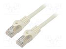 Patch cord; F/UTP; 6; stranded; CCA; PVC; white; 0.5m; 26AWG; Cores: 8 LANBERG