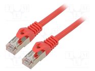 Patch cord; F/UTP; 6; stranded; CCA; PVC; red; 1m; 26AWG; Cores: 8 LANBERG