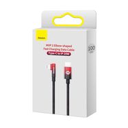 Baseus CAVP000220 angled Lightning - USB-C PD cable 20W 480Mb/s 1m - red, Baseus