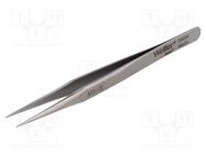 Tweezers; 80mm; for precision works; Blade tip shape: sharp WELLER