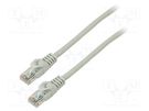 Patch cord; F/UTP; 5e; stranded; CCA; PVC; grey; 0.5m; 26AWG; Cores: 8 LANBERG