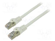 Patch cord; F/UTP; 5e; stranded; CCA; PVC; grey; 15m; 26AWG; Cores: 8 LANBERG