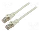 Patch cord; F/UTP; 6; stranded; CCA; PVC; white; 1.5m; 26AWG; Cores: 8 LANBERG