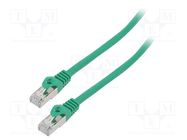 Patch cord; F/UTP; 6; stranded; CCA; PVC; green; 2m; 26AWG; Cores: 8 LANBERG