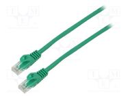 Patch cord; F/UTP; 6; stranded; CCA; PVC; green; 5m; 26AWG; Cores: 8 LANBERG