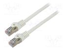 Patch cord; F/UTP; 6; stranded; CCA; PVC; grey; 10m; 26AWG; Cores: 8 LANBERG